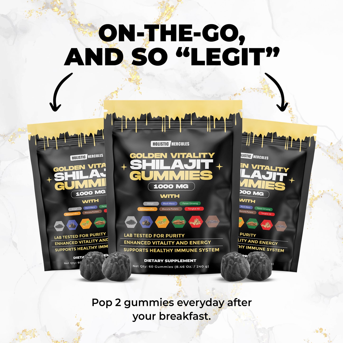 Golden Vitality Shilajit Gummies